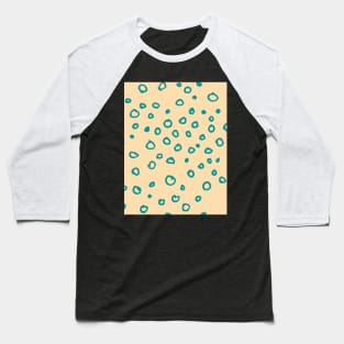 Abstract boho blue bubble pattern Baseball T-Shirt